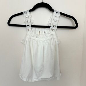 Girls White Tank Top
